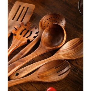 Teak Wood Kitchen Utensil Set (10-pieces)